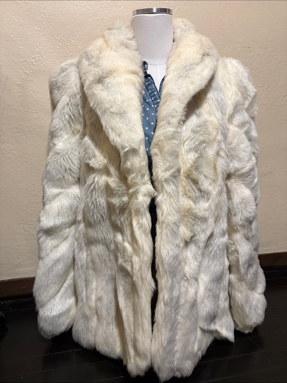 Jordache Cream Faux Fur Teddy Jacket